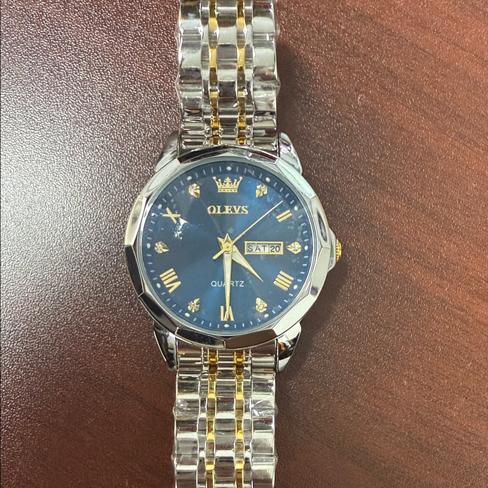 OLEVS Silver and Gold Men's Watch
